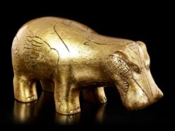 Ägyptische Nilpferd Figur - Goldfarben -Figurenmodell Geschäft Aegyptisches Nilpferd Goldfarben 2 1280x1280