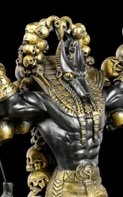 Anubis Figur Mit Herz Und Feder Groß -Figurenmodell Geschäft Anubis Figur Mit Herz Und Feder Schwarz Gold Gross 5 1280x1280