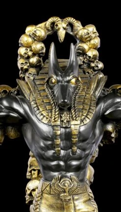 Anubis Figur Mit Herz Und Feder Groß -Figurenmodell Geschäft Anubis Figur Mit Herz Und Feder Schwarz Gold Gross 6 1280x1280