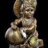 Baby Krishna Figur Stiehlt Butter - Bronziert -Figurenmodell Geschäft Baby Krishna Figur Stiehlt Butter Bronziert 1280x1280