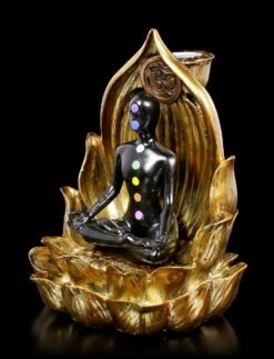 Backflow Räucherkegelhalter - Chakra Yoga -Figurenmodell Geschäft Backflow Raeucherkegelhalter Chakra Yoga 3 1280x1280