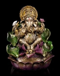 Backflow Räucherkegelhalter - Ganesha Auf Lotusblüte -Figurenmodell Geschäft Backflow Raeucherkegelhalter Ganesha Auf Lotusbluete 2 1280x1280