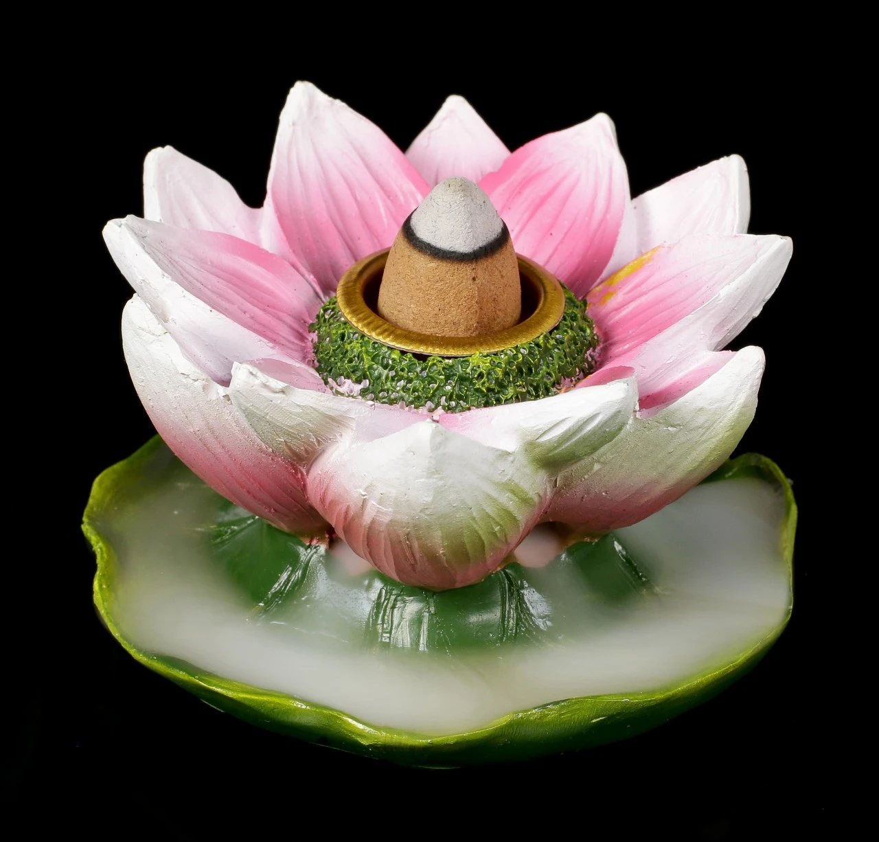 Backflow Räucherkegelhalter - Lotusblüte 3 Backflow Räucherkegelhalter - Lotusblüte