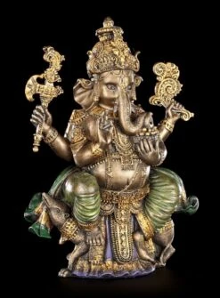 Buddha Figur Ganesha - Bronzefarben