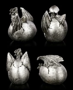 Drachen Baby 4er Set - Silberfarben -Figurenmodell Geschäft Drachen Baby 4er Set Silberfarben 3 1280x1280