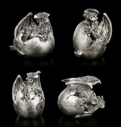 Drachen Baby 4er Set - Silberfarben