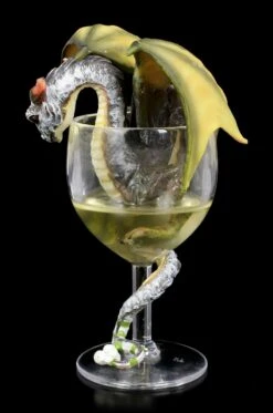 Drachen Figur Im Weißwein Glas - White Wine -Figurenmodell Geschäft Drachen Figur Im Weisswein Glas White Wine 2 1280x1280