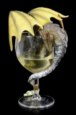 Drachen Figur Im Weißwein Glas - White Wine -Figurenmodell Geschäft Drachen Figur Im Weisswein Glas White Wine 3 1280x1280