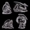 Kleine Drachen 4er Set -Figurenmodell Geschäft Drachen Set 1280x1280