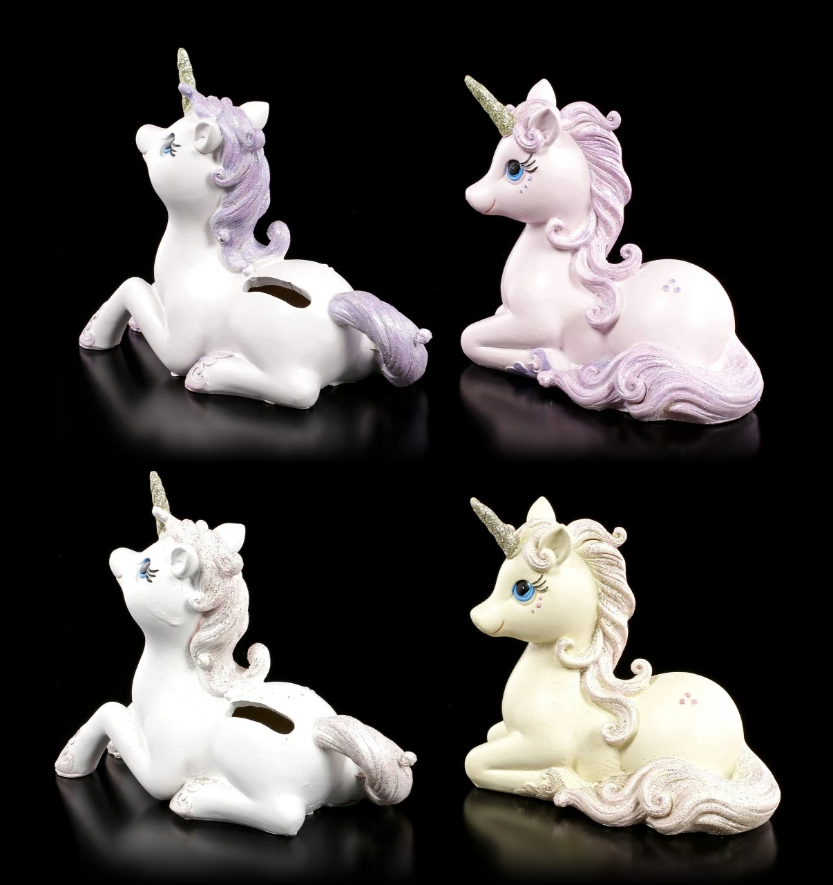 Einhörner Figuren - Spardosen 4er Set 6 Einhörner Figuren - Spardosen 4er Set – Bild 4