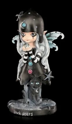 Elfen Figur Mit Katze - Black Stars -Figurenmodell Geschäft Elfe Schwarz Stars 2 1280x1280