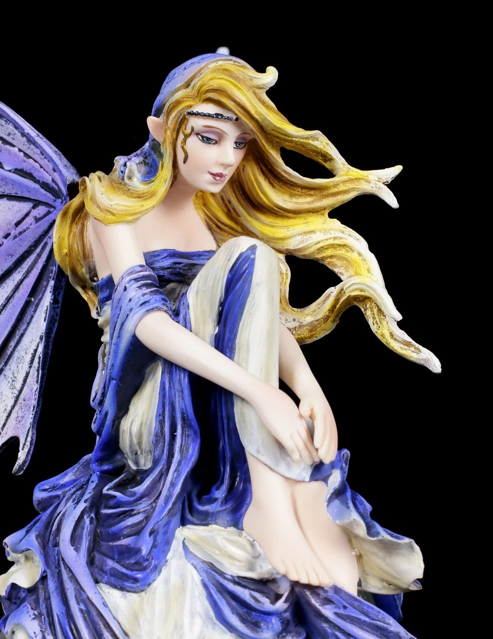 Elfen Figur Auf Glaskugel - Blue Dream 8 Elfen Figur Auf Glaskugel - Blue Dream – Bild 6