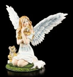 Engel Figur - Nariel Mit Tigerbabys