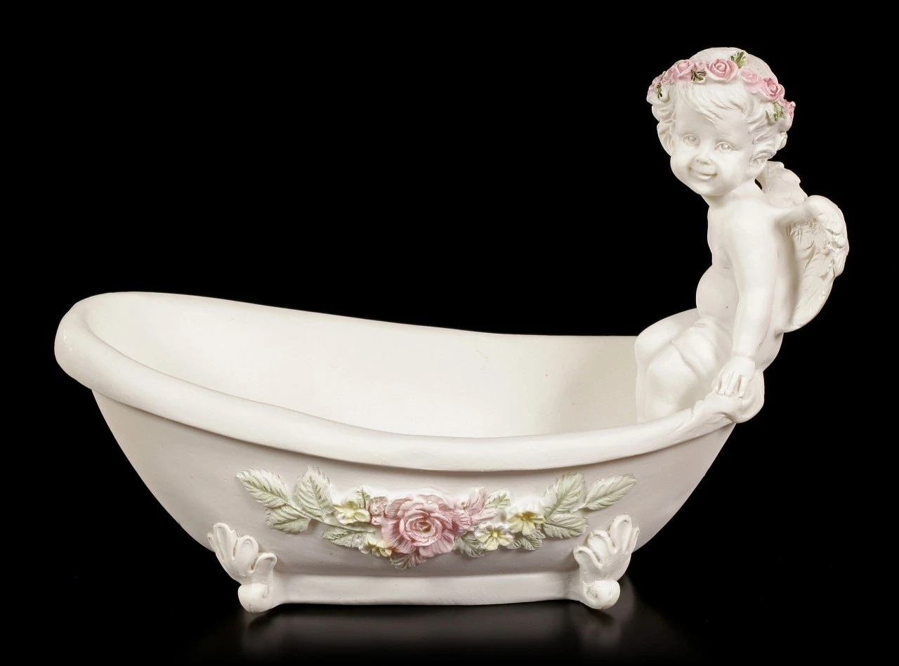 Engel Figur - Sitzend Auf Badewanne 4 Engel Figur - Sitzend Auf Badewanne – Bild 2