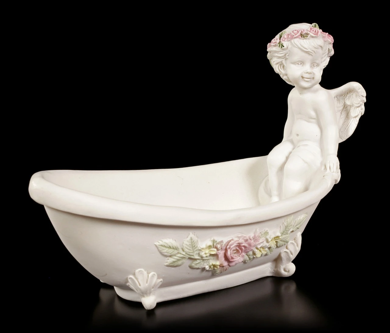 Engel Figur - Sitzend Auf Badewanne 3 Engel Figur - Sitzend Auf Badewanne