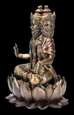 Hinduistische Götter Figur - Brahma - Sitzend Auf Lotusblüte -Figurenmodell Geschäft FS12241 Hinduistische Goetter Figur Brahma Sitzend auf Lotusbluete 3 1280x1280