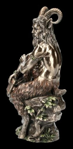 Pan Figur - Auf Stein Sitzend Mit Pan Flöte -Figurenmodell Geschäft FS12733 Pan Figur Auf Stein sitzend mit Pan Floete 3 1280x1280