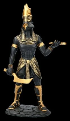Ägyptische Krieger Figur - Horus - Schwarz Gold