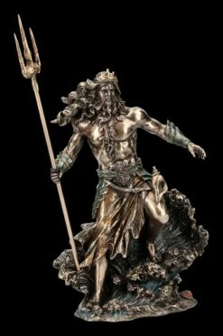 Poseidon Figur Erhebt Sich Aus Den Wellen