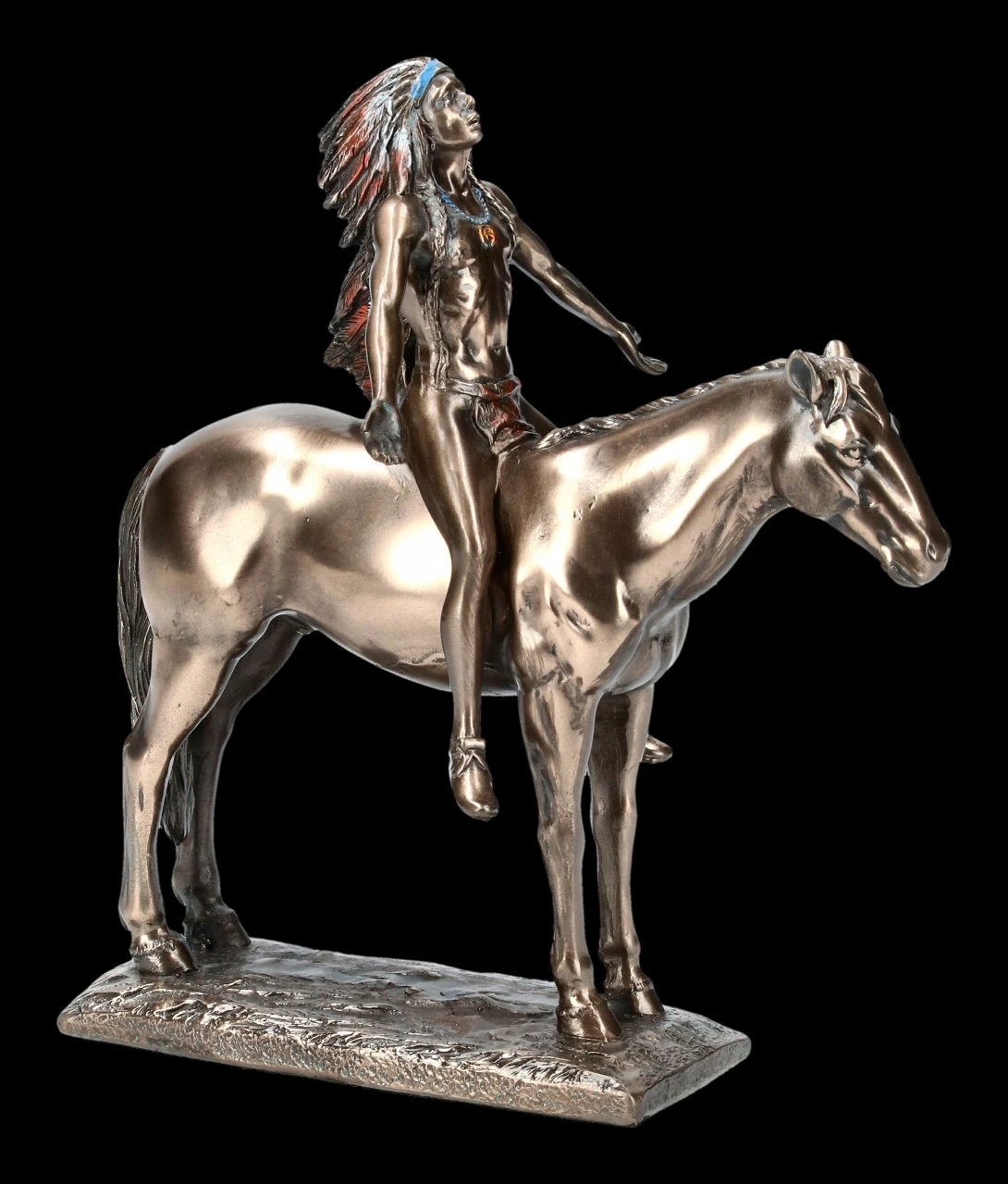 Indianer Figur Auf Pferd - Appeal To The Great Spirit 3 Indianer Figur Auf Pferd - Appeal To The Great Spirit