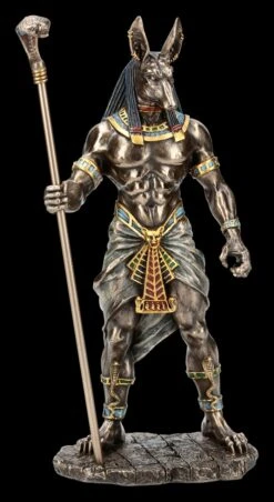Anubis Figur Mit Kobra Zepter