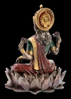 Lakshmi Figur Auf Lotusblüte Bronzefarben -Figurenmodell Geschäft FS17616 Lakshmi Figur auf Lotusbluete bronzefarben 5 1280x1280