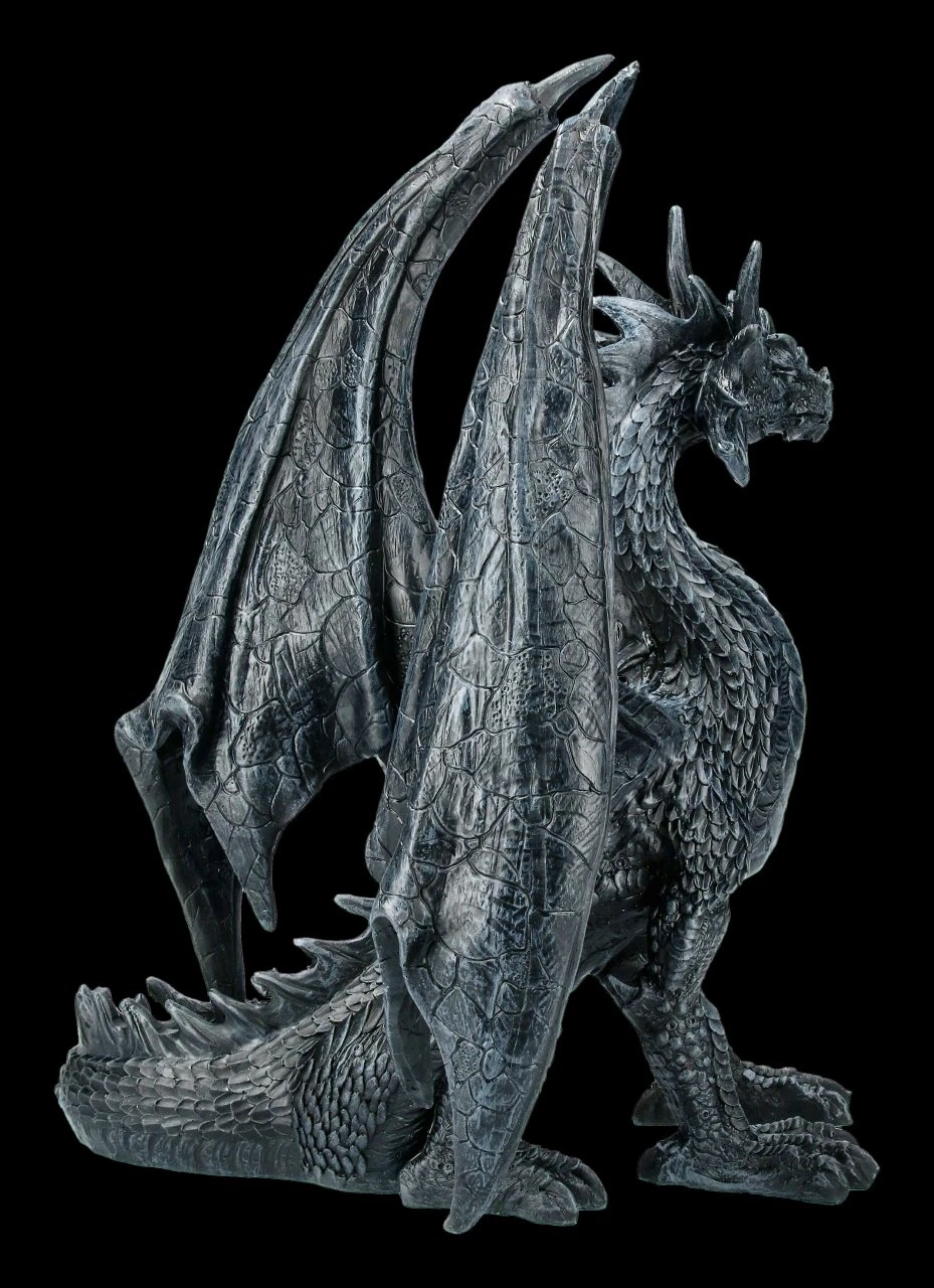 Schwarze Drachen Figur - Black Wing 5 Schwarze Drachen Figur - Black Wing – Bild 3