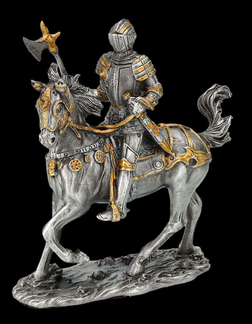 Zinn Ritter Figur Auf Pferd Mit Axt 10 Zinn Ritter Figur Auf Pferd Mit Axt – Bild 8