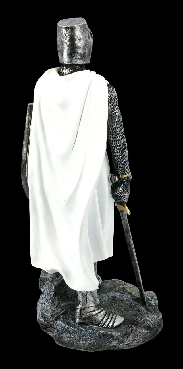 Weiße Tempelritter Figur Mit Schild Und Schwert 7 Weiße Tempelritter Figur Mit Schild Und Schwert – Bild 5