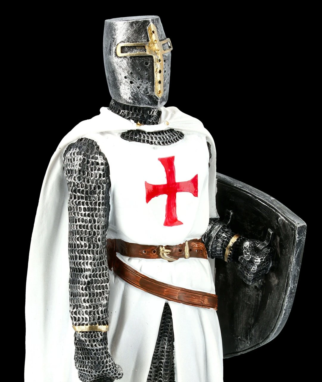 Weiße Tempelritter Figur Mit Schild Und Schwert 8 Weiße Tempelritter Figur Mit Schild Und Schwert – Bild 6
