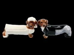 Salz & Pfeffer Streuer - Dackel Braut Und Bräutigam