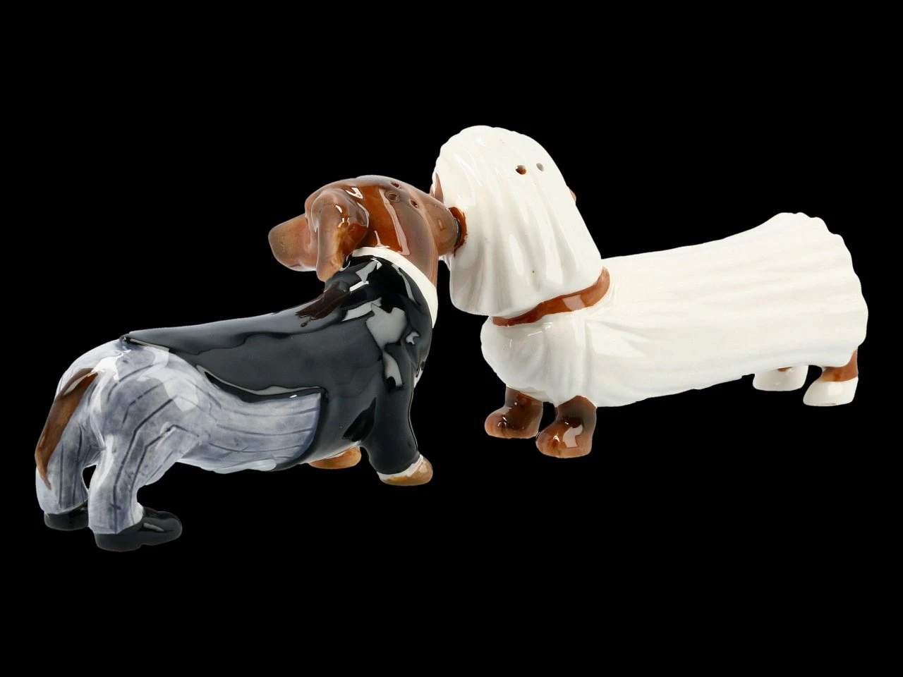 Salz & Pfeffer Streuer - Dackel Braut Und Bräutigam 5 Salz & Pfeffer Streuer - Dackel Braut Und Bräutigam – Bild 3