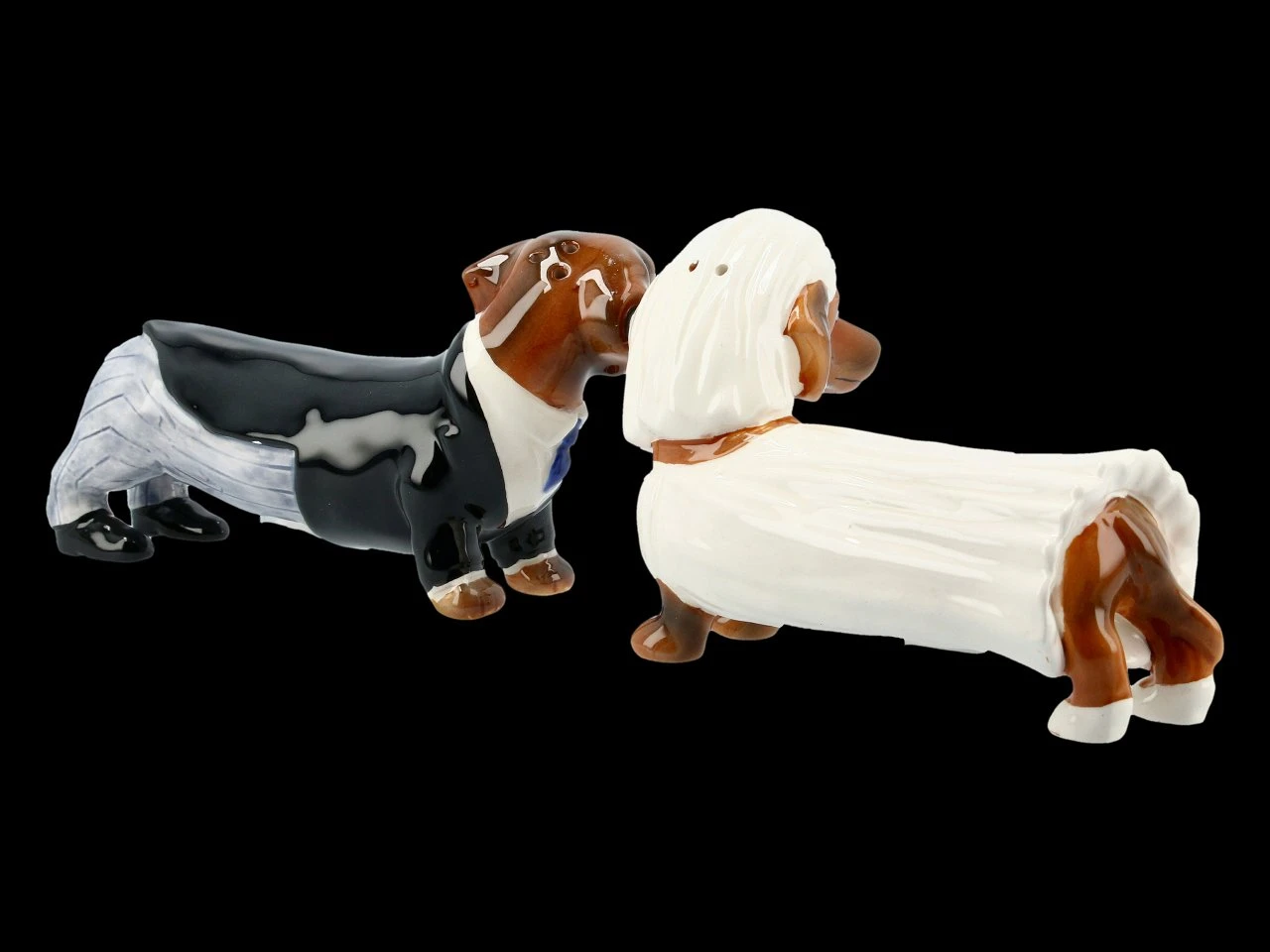 Salz & Pfeffer Streuer - Dackel Braut Und Bräutigam 6 Salz & Pfeffer Streuer - Dackel Braut Und Bräutigam – Bild 4