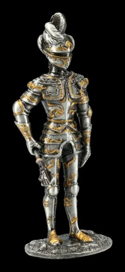 Deutscher Zinnritter - Figur Mit Federbusch-Helm -Figurenmodell Geschäft FS21147 Zinn Ritter Figur mit Streitkolben 0 1280x1280