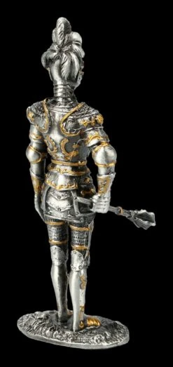 Deutscher Zinnritter - Figur Mit Federbusch-Helm -Figurenmodell Geschäft FS21147 Zinn Ritter Figur mit Streitkolben 7 1280x1280