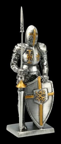 Zinnritter Figur - Templer Mit Turnierlanze