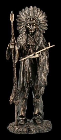 Indianer Häuptling Figur Mit Friedenspfeife