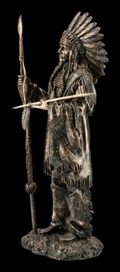 Indianer Häuptling Figur Mit Friedenspfeife -Figurenmodell Geschäft FS21239 Indianer Figur stehend mit Speer 3 1280x1280