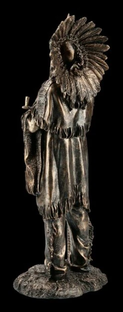 Indianer Häuptling Figur Mit Friedenspfeife -Figurenmodell Geschäft FS21239 Indianer Figur stehend mit Speer 5 1280x1280