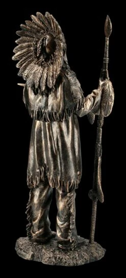 Indianer Häuptling Figur Mit Friedenspfeife -Figurenmodell Geschäft FS21239 Indianer Figur stehend mit Speer 7 1280x1280