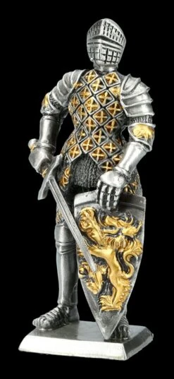 Zinn Ritter Figur Mit Schwert Und Löwenschild -Figurenmodell Geschäft FS21448 Zinn Ritter Figur mit Schwert und Loewenschild 2 1280x1280