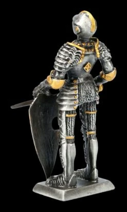 Zinn Ritter Figur Hält Schwert Vor Schild -Figurenmodell Geschäft FS21454 Zinn Ritter Figur haelt Schwert vor Schild 5 1280x1280