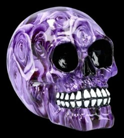 Totenkopf Mit Rosen - Purple Romance - Medium