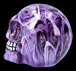 Totenkopf Mit Rosen - Purple Romance - Medium -Figurenmodell Geschäft FS21567 Bunter Totenkopf mit Rosen Purple Romance medium 5 1280x1280