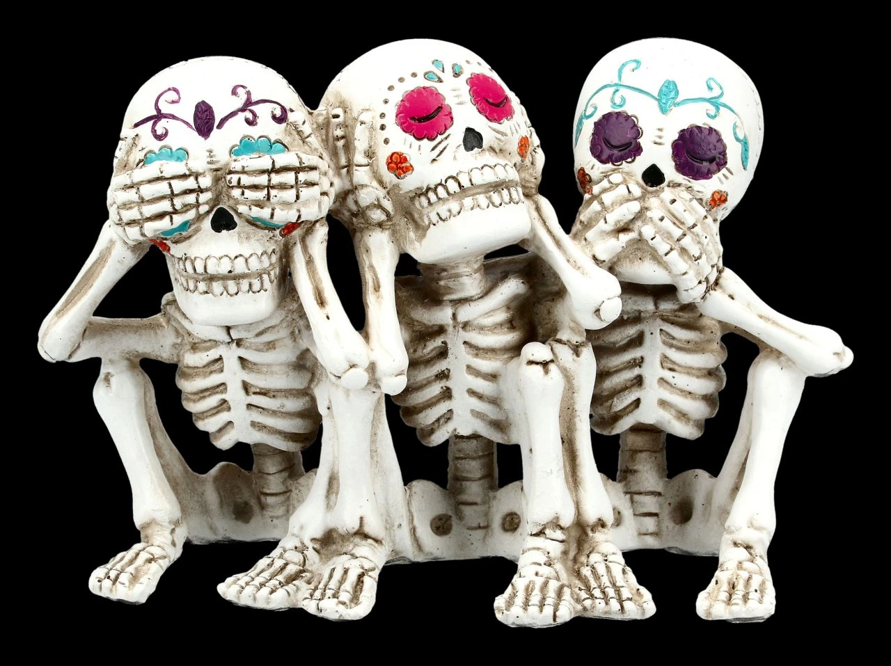 Skelett Figuren Calaveras - Nichts Böses 3 Skelett Figuren Calaveras - Nichts Böses