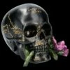 Schwarzer Totenkopf Mit Beschriftung Und Blume -Figurenmodell Geschäft FS21660 Totenkopf mit Blume 1 1280x1280