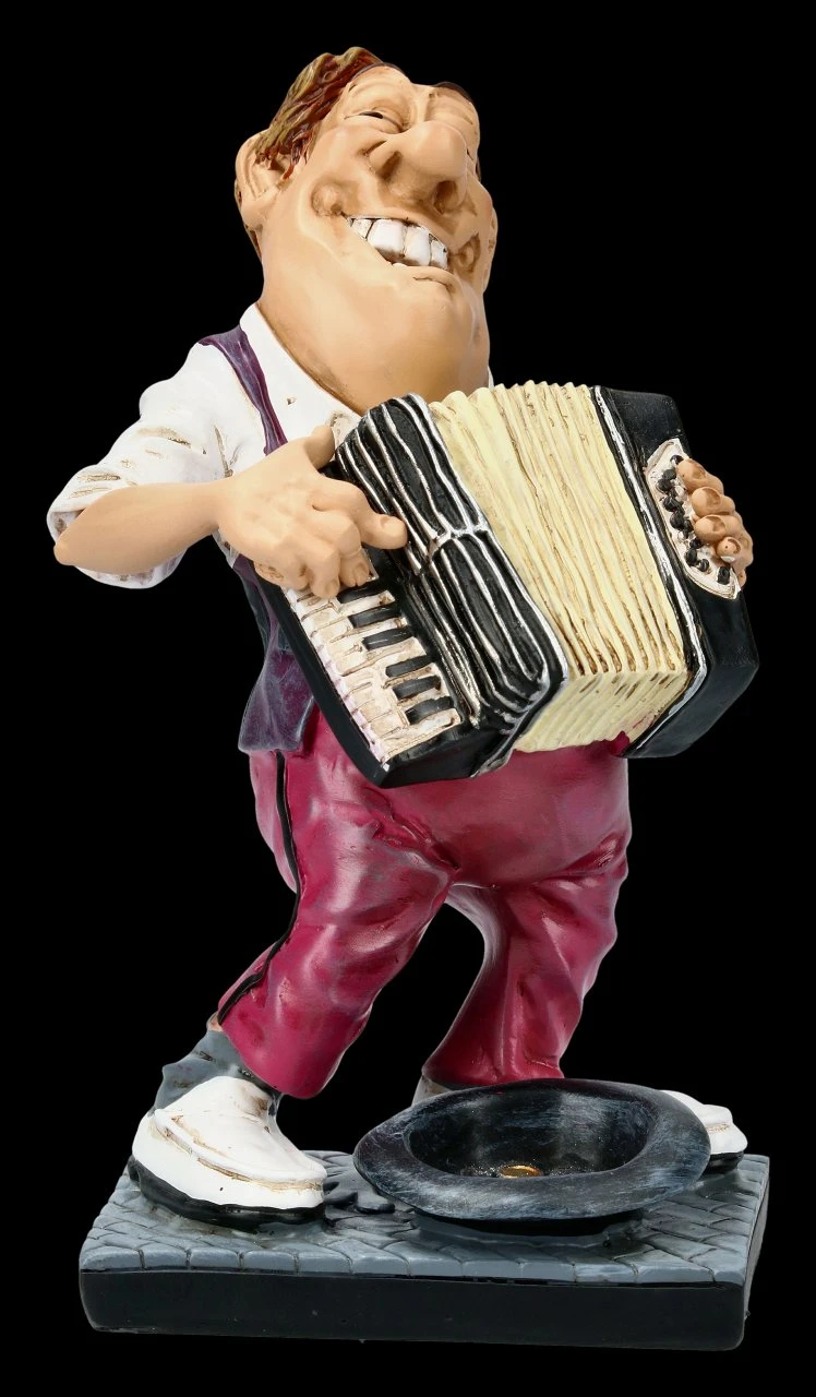 Funny Job Figur - Straßenmusikant Mit Akkordeon 3 Funny Job Figur - Straßenmusikant Mit Akkordeon