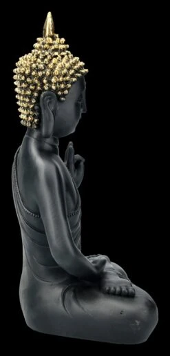 Schwarze Buddha Figur Mit Erhobener Hand 13 Schwarze Buddha Figur Mit Erhobener Hand -Figurenmodell Geschäft FS21817 Schwarze Buddha Figur Sitzend mit erhobener Hand 8 1280x1280
