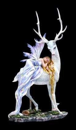 Elfen Figur Schläft Auf Weißem Hirsch -Figurenmodell Geschäft FS22396 Elfen Figur Schl ft auf weissem Hirsch 1 1280x1280