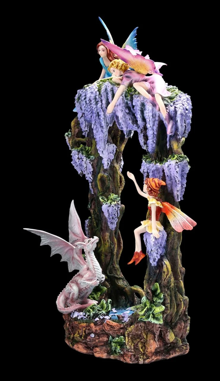 Elfen Figuren Mit Drache - Fantasy Paradies 4 Elfen Figuren Mit Drache - Fantasy Paradies – Bild 2
